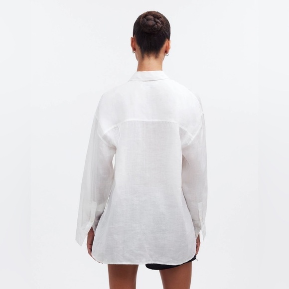 Madewell The Oversized Shirt White SzXL - Picture 4 of 12